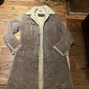 Steve Madden Brown Teddy Jacket with Cream Lining y2k retro boho
